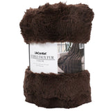 Life Comfort Bubble Faux Fur Throw, 60" × 70" Reversible 860 GSM Plush Blanket