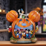 Disney Mickey & Friends Halloween Pumpkin House, Illuminated Sound Statue Decor