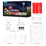 Govee 150ft Permanent Outdoor Lights Elite, White Smart Festive RGBIC Lighting