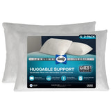 Sealy Sterling Huggable Pillow, 2-pack Ultra Soft Micro Plush, Medium Support