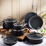 11-Piece Henckels Capri Ceramic Nonstick Cookware Set – Aluminum Pots & Pans with Lids