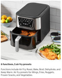 Cuisinart AIR-212 CompactMax Slim 8-Qt Basket Air Fryer Pro, 6 Functions