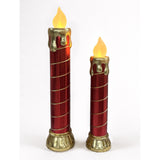 Member's Mark 2-Piece Oversized Pre-Lit Christmas Candlestick Set with Flickering LED Flames