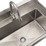 TRINITY 32" X 16" Stainless Steel Utility Sink with Pull-Out Faucet