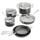 All-Clad 12-Pc Ceramic Nonstick Cookware Set HA1 ProStack Hard-Anodized Aluminum