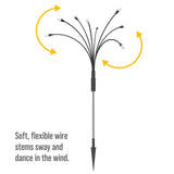 Sol-R-Brite Solar 32 LED Firefly Landscape Lights Set - 4 Stake Lights and Panel