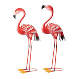 Member's Mark 2-Piece 35.8" Metal Flamingo Garden Statues with Lawn Anchors