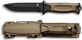 Gerber StrongArm Fixed Blade Knife – Coyote Brown, Plain Edge, 420HC Stainless Steel