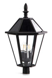 Lutec 89" H Outdoor LED Solar Post Light - 300 lm Aluminum Vintage Street Light