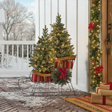 Member's Mark 50" Decorative Metal Sleigh with 2 Pre-Lit Topiaries & 7 Gift Boxes