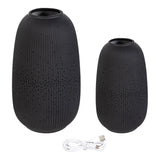 Set of 2 Evergreen LED Porcelain Lantern - Decorative Handmade Porcelain Lantern