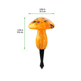 Infinity X1 Solar Glass Mushroom Landscape Accent Light, Set of 3 Pack