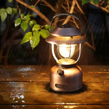 Lepro Retro Dimmable LED Rechargeable Metal Lantern with 15,000mAh Battery