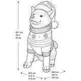 Holiday Dog Greeter Resin Porch Statue, Doodle Bernese Mountain Dog or Shiba Inu