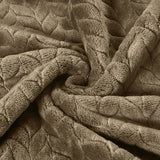 Monte & Jardin Jacquard Velvet Throw, 60" × 70", Braided Pattern 500 GSM Blanket