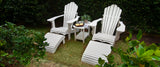 Leisure Line Adirondack Footstool by Tangent – Recycled Plastic Outdoor Ottoman, Weather Resistant HDPE Patio Footrest