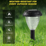 ExcMark 10-Pk Solar LED Pathway Lights, 360° Mandala Ground Pattern Circle Glow