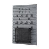 TRINITY 24 Sq Ft Modular PVC Slatwall Garage Wall Organizer System, 19-Pc 1800lb