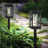 GTX 4-pack Solar LED Pathway Lights, Stainless Steel Construction with Glass