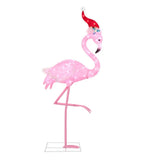 Member’s Mark 6' Pre-Lit Holiday Flamingo with Santa Hat & 100 Twinkling LED Lights