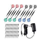 Barrington Electronic Dartboard with Cabinet, LED Lights with 12 Soft-Tip Darts