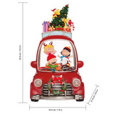 Mickey, Peanuts, or Hello Kitty Holiday Water-Spinning Car, 14" Swirling Glitter
