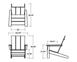 POLYWOOD Long Beach Modern Adirondack Chair – Patio Chair with Genuine POLYWOOD Lumber