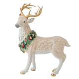 Fitz & Floyd 16.75" Woodland Holiday Standing Ceramic Deer Figurine