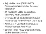 LifeTrend Infrared Sauna Blanket with Red Light Therapy Adjustable (86°F–186°F)