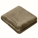 Monte & Jardin Jacquard Velvet Throw, 60" × 70", Braided Pattern 500 GSM Blanket