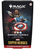 Hasbro Magic: The Gathering Marvel Super Heroes Commander – Avengers Assemble Deck, 2 Play Boosters & Foil Promo