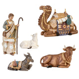Kirkland Signature 14-Piece Handcrafted and Hand-Painted Indoor Nativity Set with Creche and Figures