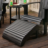 Leisure Line Adirondack Footstool by Tangent – Recycled Plastic Outdoor Ottoman, Weather Resistant HDPE Patio Footrest