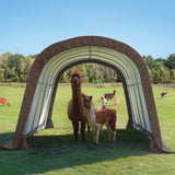 ShelterLogic Run-In Equine Shelter 12x20x8 Livestock Horse Field Shade Barn