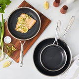 Henckels Paradigm Ceramic Nonstick Stainless Steel Fry Pan Set, 3-Piece