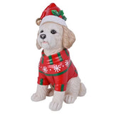 Holiday Dog Greeter Resin Porch Statue, Doodle Bernese Mountain Dog or Shiba Inu