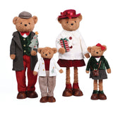 Member’s Mark 4-Piece Plush Holiday Bear Family Set with Adjustable Heights