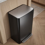 Kohler 45L Stainless Steel Step Trash Can, 13-Gal Bag Compatible Quiet-Close Lid