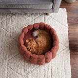 PawsPik 20" 3-in-1 Convertible Plush Cat Cave & Donut Bolster Hideaway Pet House