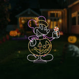 Disney 4 ft Neon-Style Mickey Mouse Pumpkin LED Halloween Decoration