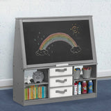 Delta Children At-home Artist Center Double-sided Easel with Bins and Shelves