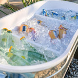 Permasteel 120-quart Galvanized Steel Rolling Cooler with Cover - Party Cooler