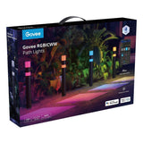 Govee RGBICWW Outdoor Path Lights, 4-Pack Smart LED Landscape Lighting with App