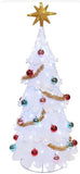 4.5 ft. Pre-Lit White Christmas Tree with Twinkling Cool White LED Lights
