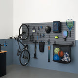 TRINITY 24 Sq Ft Modular PVC Slatwall Garage Wall Organizer System, 19-Pc 1800lb
