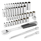 Ingersoll Rand 47-Piece 1/4" Drive SAE & Metric Master Socket Set with 90-Tooth Ratchet and EVA Foam Organizer Tray
