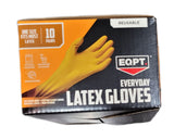 EQPT Everyday Reusable Latex Gloves, 10 Pairs, One Size, Reusable Cleaning Glove
