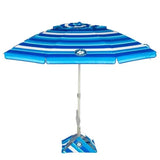 Tommy Bahama 7.5' Beach Umbrella with Tilt, ANCHORX+ Sand Anchor & Carry Bag – Stripe