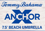 Tommy Bahama 7.5' Beach Umbrella with Tilt, ANCHORX+ Sand Anchor & Carry Bag – Stripe