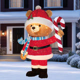 7.2 ft. Pop-Up Santa Bear – 370 LED Lights with Twinkle, Plug-In Indoor/Outdoor Christmas Décor